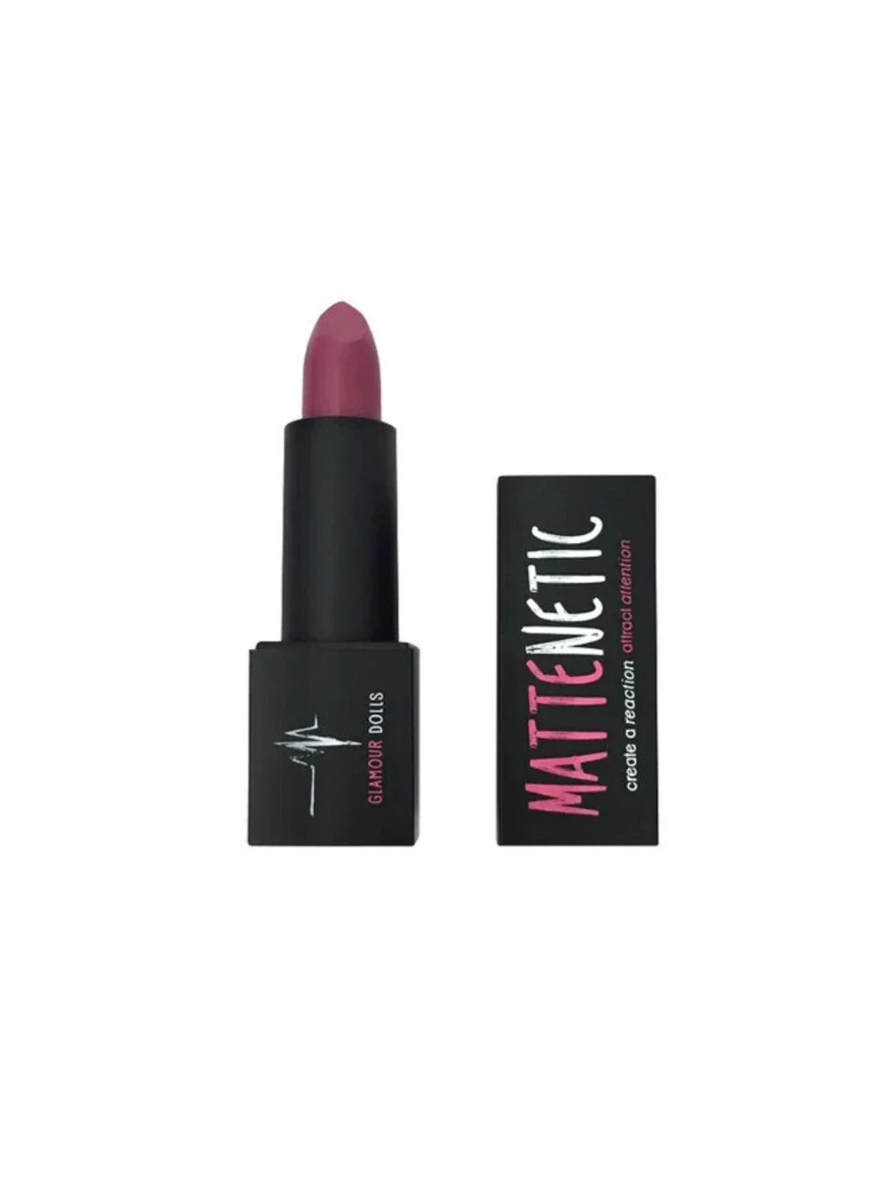 2Pc Glamour Dolls Mattenetic Lipstick CHARGE (mulberry) 3.75g each Sealed